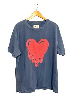 EMOTIONALLY UNAVAILABLE Melting heart logo tee